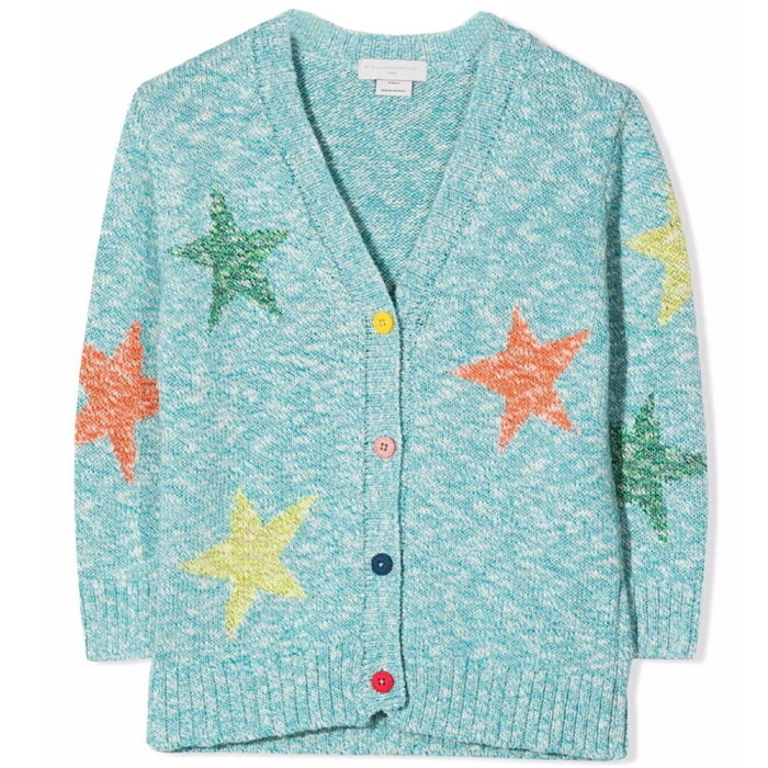 22SS 키즈 여성 인타르시아가디건 8Q9AI0 Z0191 607MC - Stella McCartney