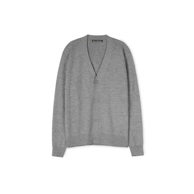24SS 여성 페이스 울 가디건 멜란지그레이 C60038 990 - Acne Studios