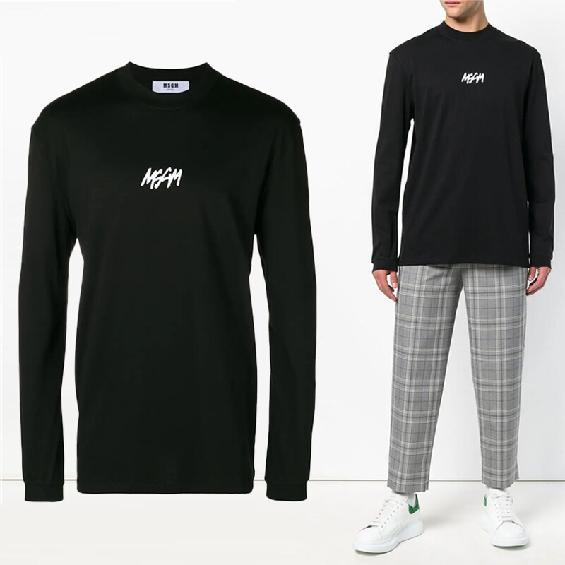 11주년 로고 프린팅 티셔츠 블랙 2540MM64 184798 99 - MSGM