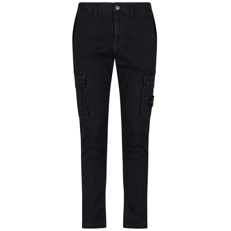 14주년 와펜 패치 카고 팬츠 블랙 7715303L1 V0129 - Stone Island