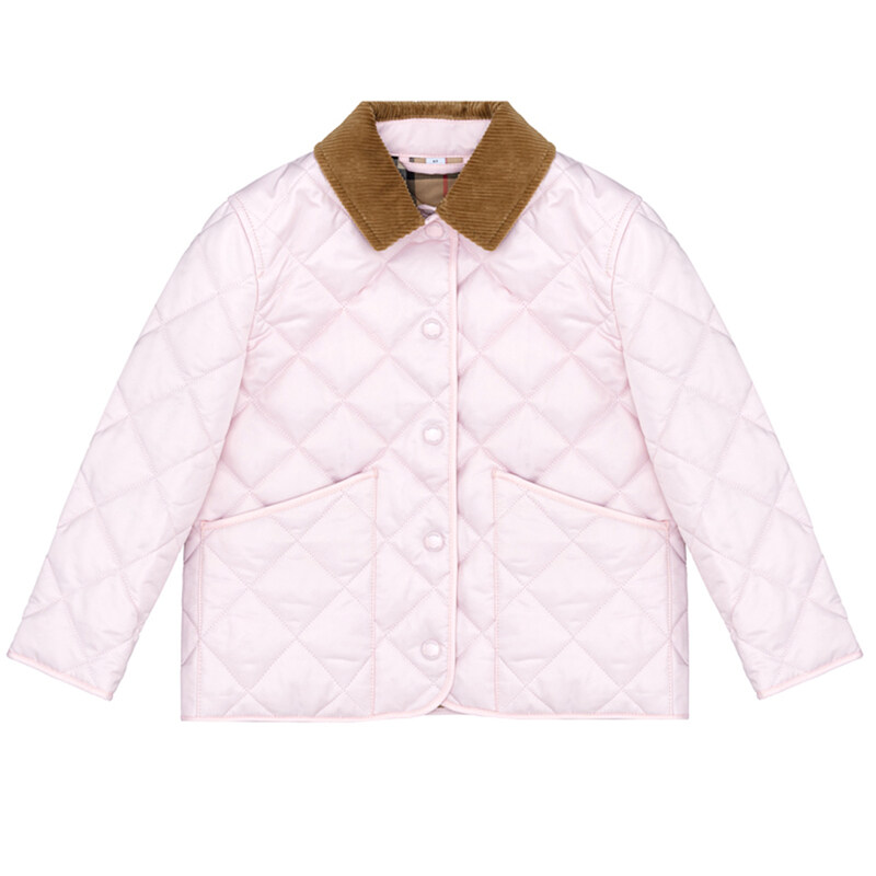 23SS 키즈 여성 브라운 카라 퀄팅 자켓 8053871 - Burberry