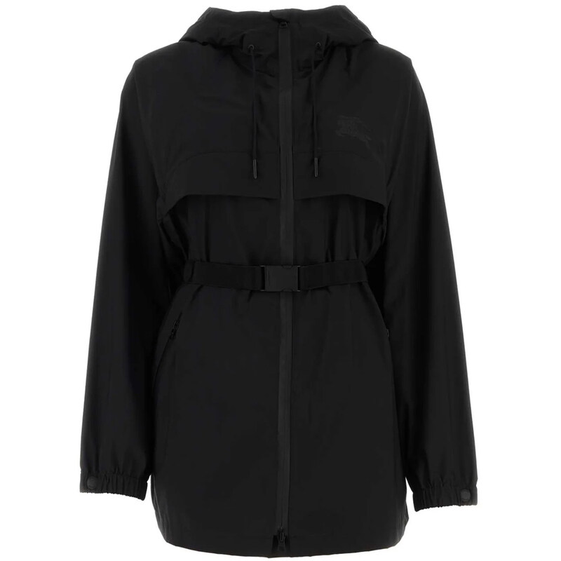 23FW EVERTHORPE 벨티드 후드 자켓 블랙 8071387 - Burberry
