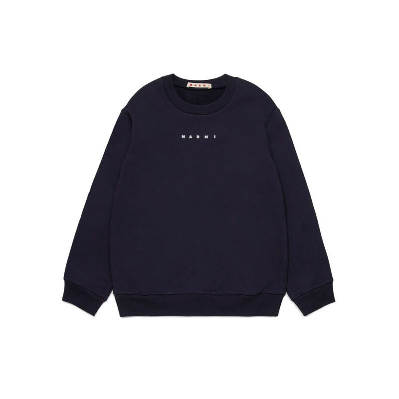 25SS 키즈 로고 맨투맨 네이비 M01408 M00V0 0M803 - Marni