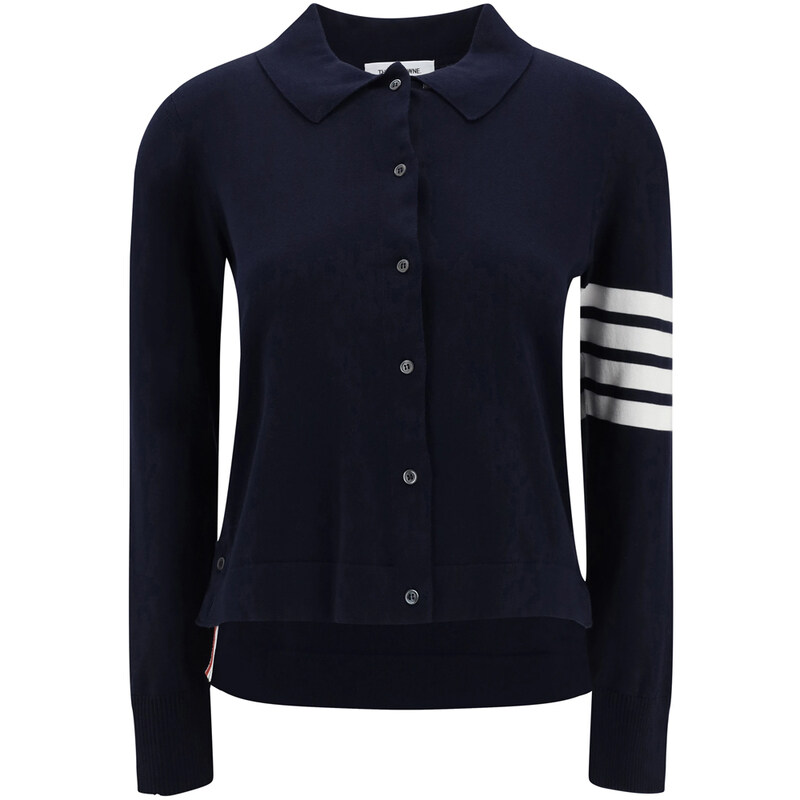 25SS 사선 완장 니트 셔츠 가디건 FKL003A Y3036 415 - Thom Browne