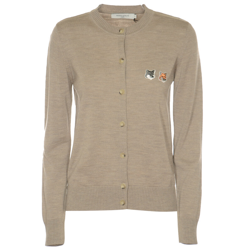 24SS 여성 더블 폭스 헤드 가디건 GW00544KT1036 H250 - Maison Kitsune