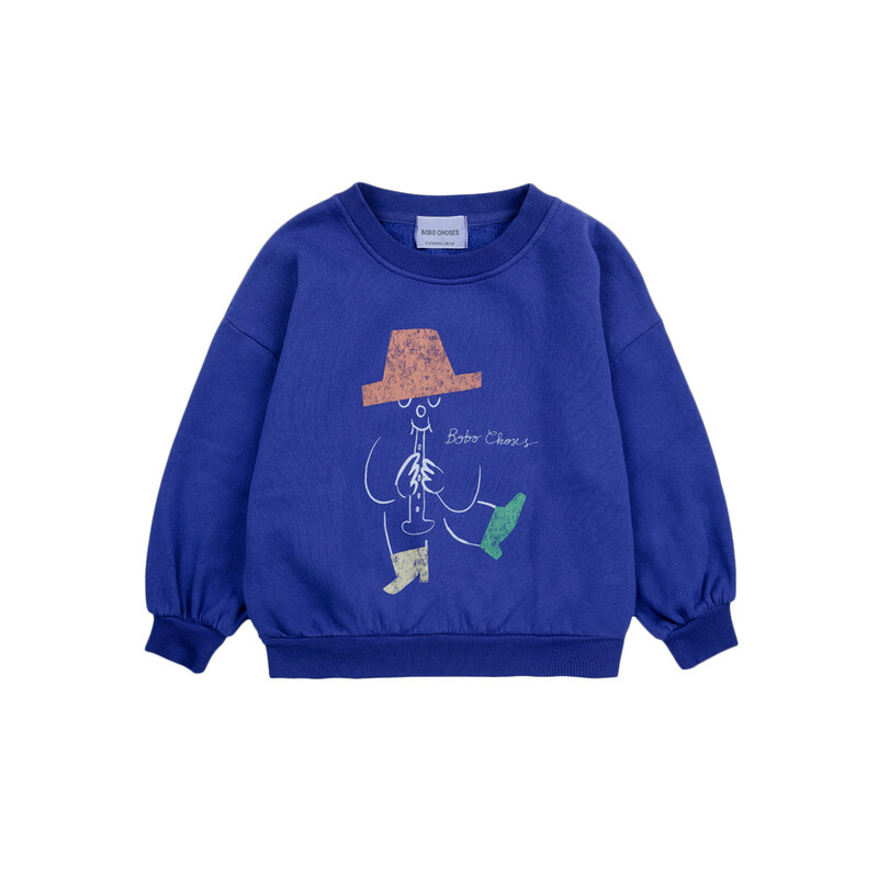 24FW 키즈 로고 그래픽 맨투맨 B224AC039 421 - Bobo Choses