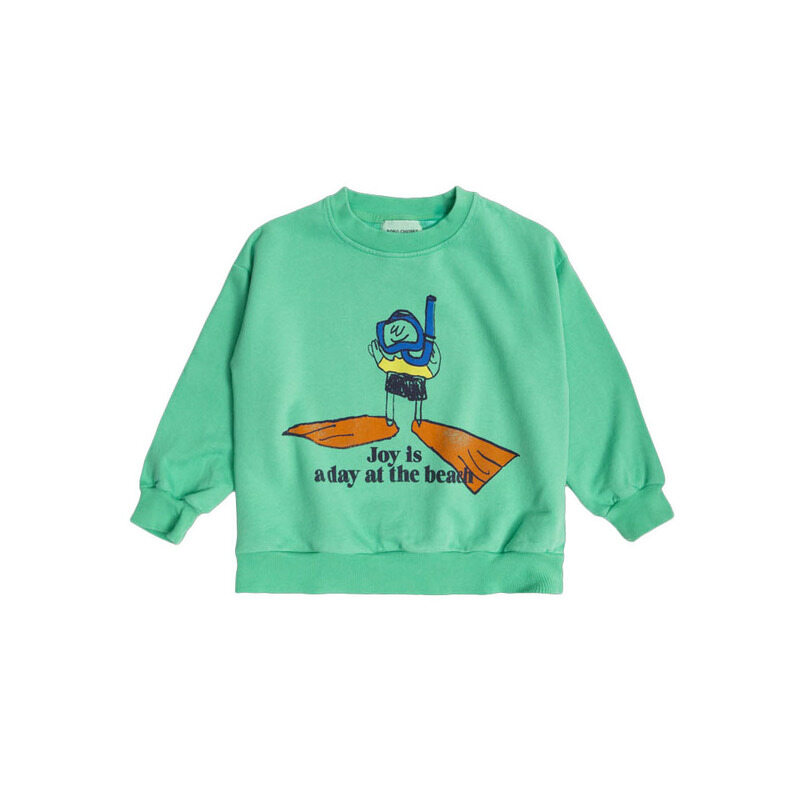 25SS 키즈 그래픽 조이 맨투맨 그린 B125AC032 331 - Bobo Choses