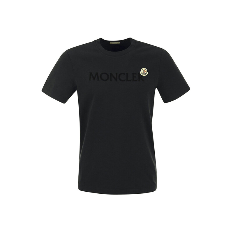 24FW 로고 패치 티셔츠 블랙 8C000 24 8390T 999 - Moncler