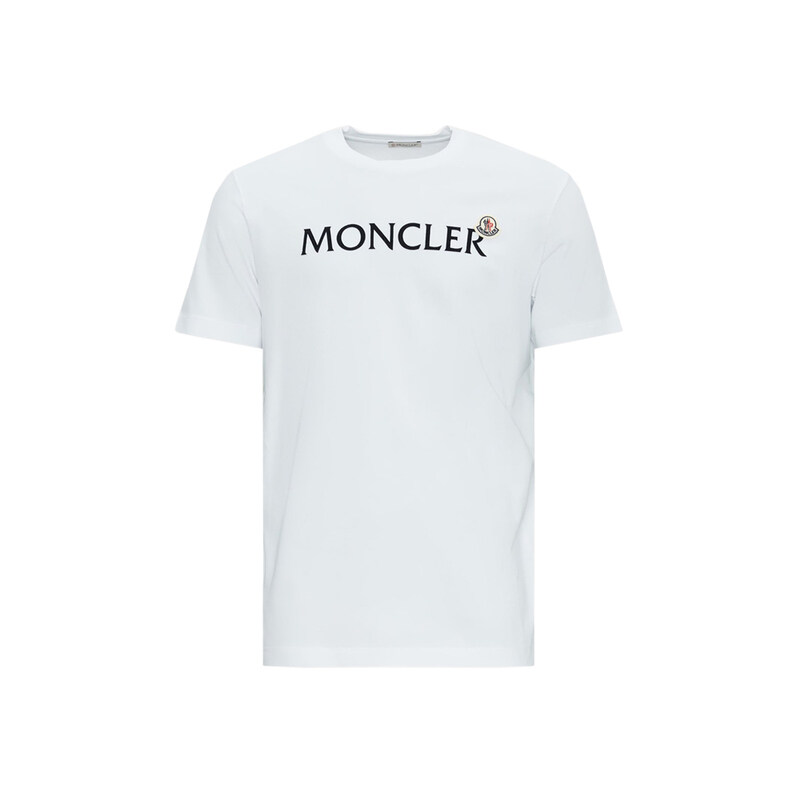 24FW 로고 패치 티셔츠 화이트 8C000 24 8390T 001 - Moncler