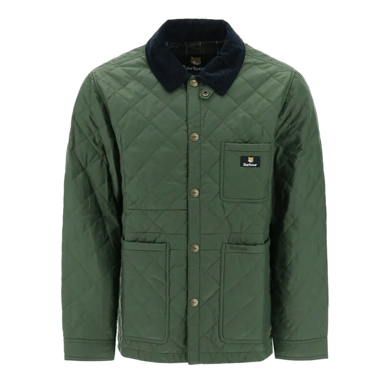 23FW 바버 X 메종키츠네 케닝 퀄팅 자켓 MQU1735 GN73 - Barbour