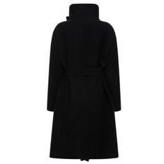 23FW 여성 하이넥 벨티드 울 코트 블랙 A90563 900 썸네일 2