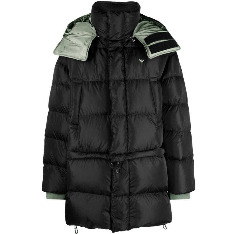 23FW 시그니처 로고 테크니컬 패딩 6R1LC6 1NQTZ 0999 - Emporio Armani