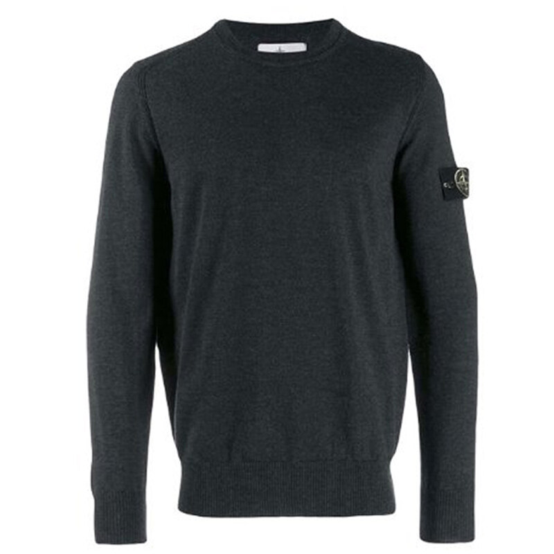 11주년 와펜 울 스웨터 다크그레이 7115524C4 V0065 - Stone Island