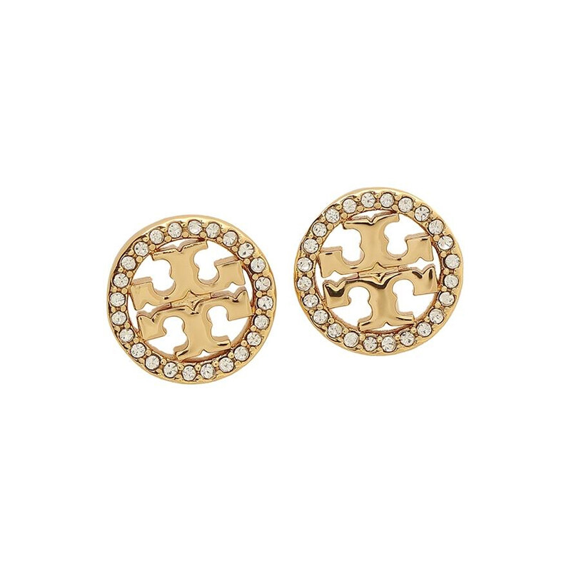 25SS 크리스탈 로고 서클 이어링 골드 53422 783 - Tory Burch