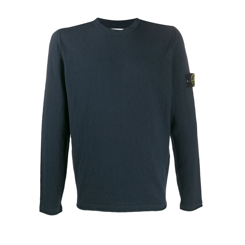 11주년 와펜 패치 니트 네이비 7215502B0 V0020 - Stone Island