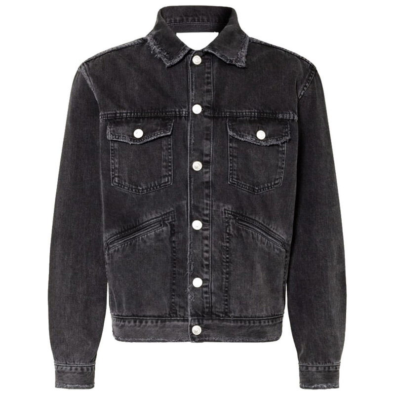 23SS 잔고 백 자수 데님 자켓 VE0061HA A1H29H 02FK - Isabel Marant