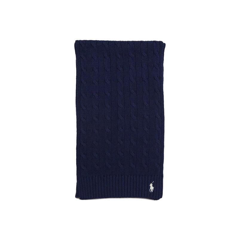 24FW 포니 로고 자수 머플러 네이비 455954638 002 - Polo Ralph Lauren