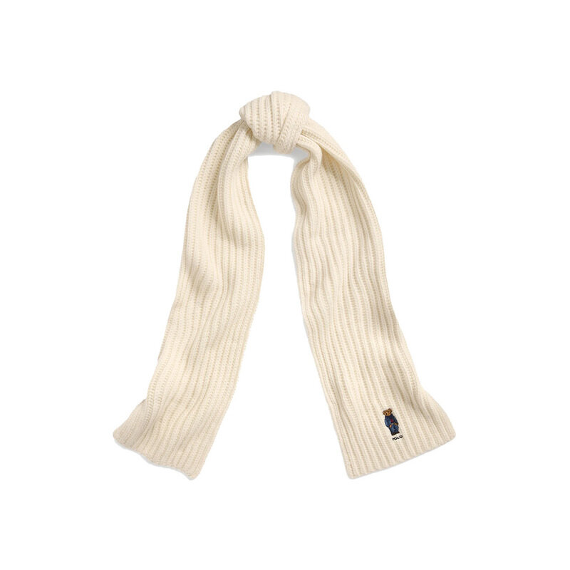 24FW 데님 베어 자수 머플러 아이보리 455931877 001 - Polo Ralph Lauren