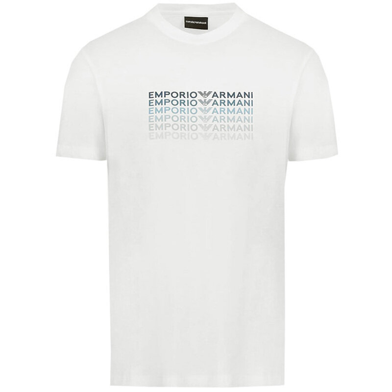 24SS 로고 프린팅 티셔츠 화이트 6L1TCX 1JPZZ 0101 - Emporio Armani