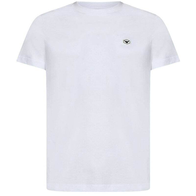 24SS 루버 로고 패치 티셔츠 8N1TQ6 1JRGZ 0100 - Emporio Armani