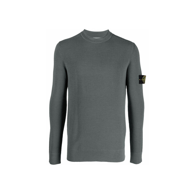 13주년 와펜 크루넥 니트 다크그레이 7515560C2 V0060 - Stone Island
