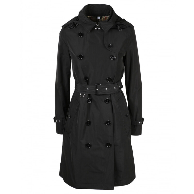 24SS 켄싱턴 태피터 벨크로 트렌치코트 블랙 8033520 - Burberry