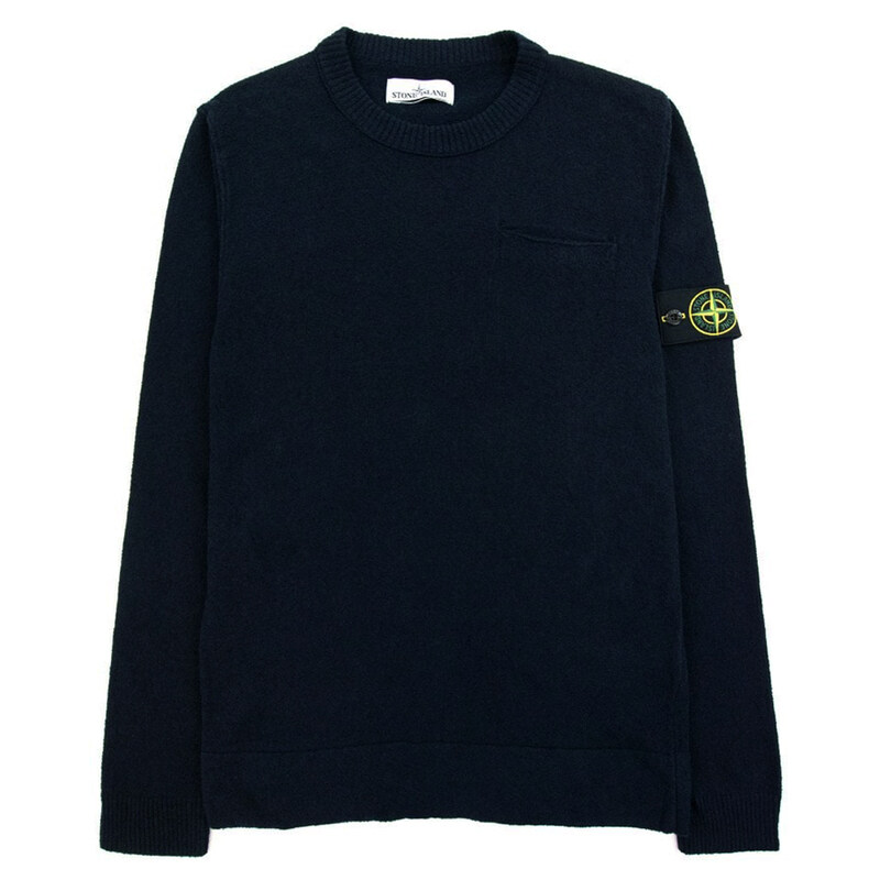 14주년 와펜 포켓 니트 네이비 6815523B5 V0020 - Stone Island