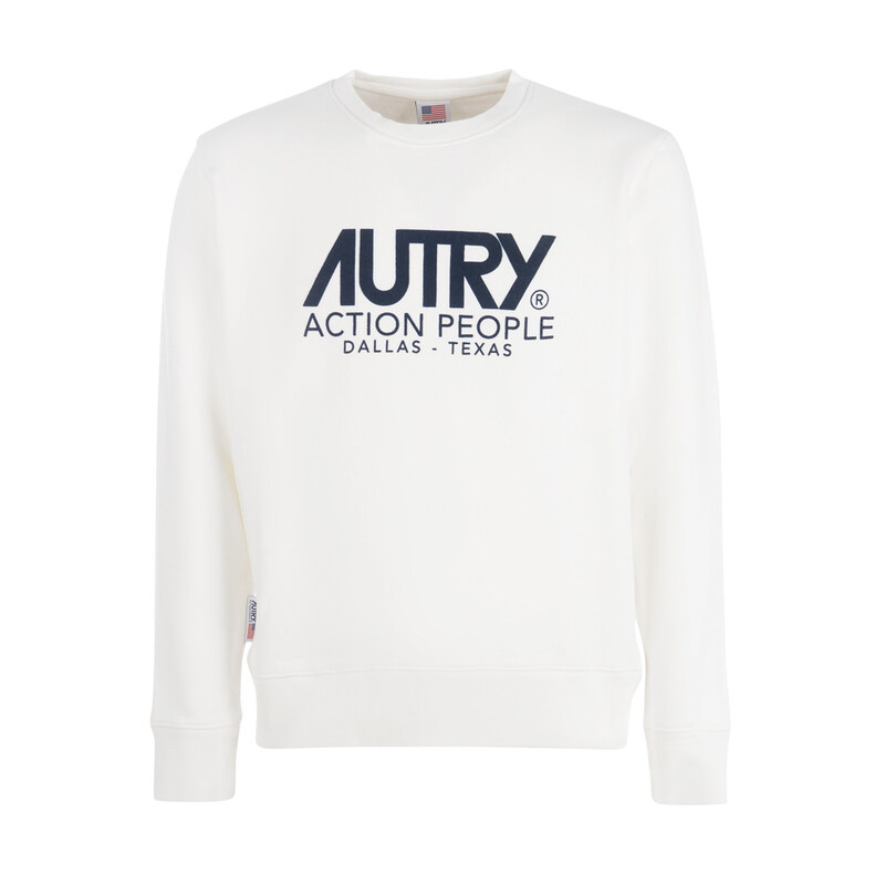 22FW 아이코닉 벨벳 로고 기모 맨투맨 SWIM 1571 - Autry