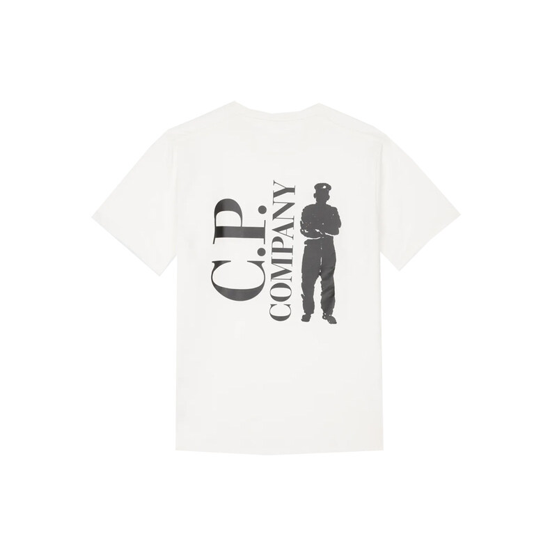 23SS 백 로고 프린팅 티셔츠 14CMTS190A 006011W 103 - CP company