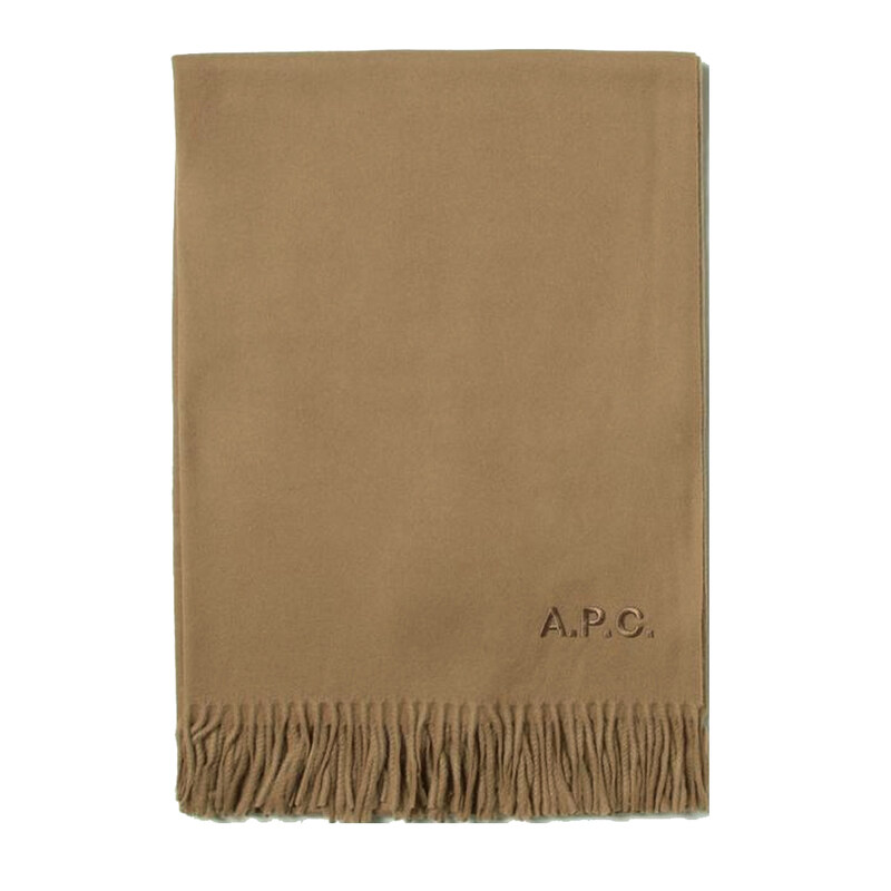 24FW 시그니처 로고 자수 울 머플러 WOAFE M15170 CAB - A.P.C.