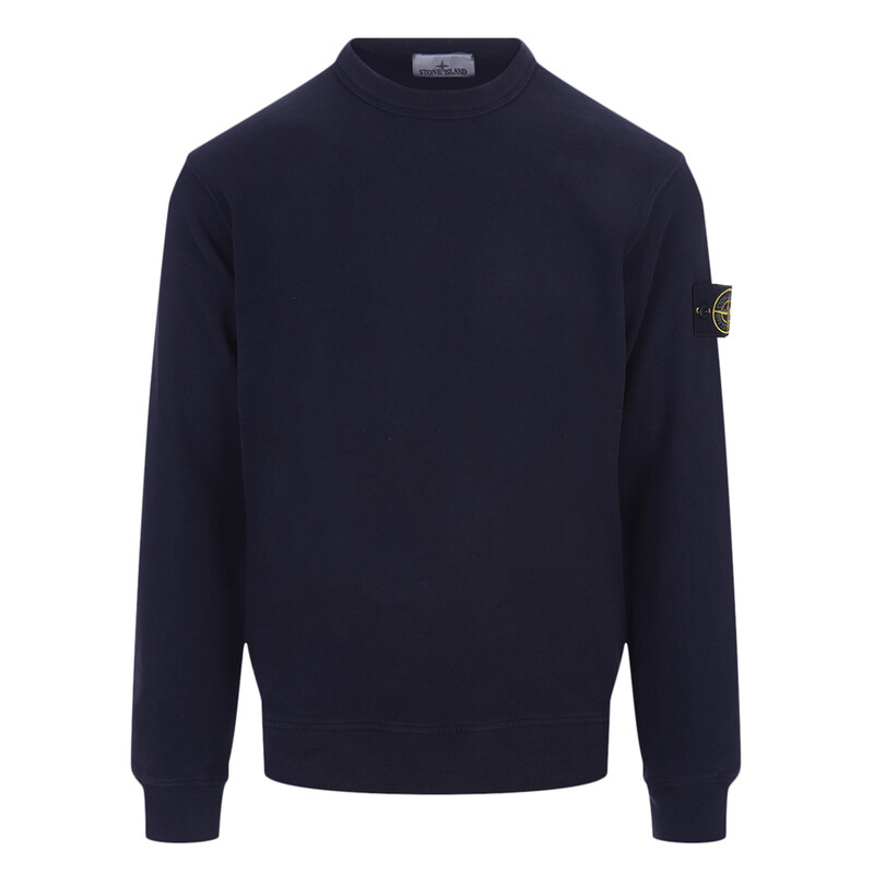 23FW 와펜 패치 기모 맨투맨 네이비 791562420 V0020 - Stone Island