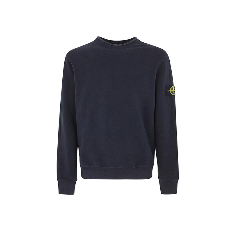 23FW 와펜 패치 기모 맨투맨 네이비 791561352 V0020 - Stone Island