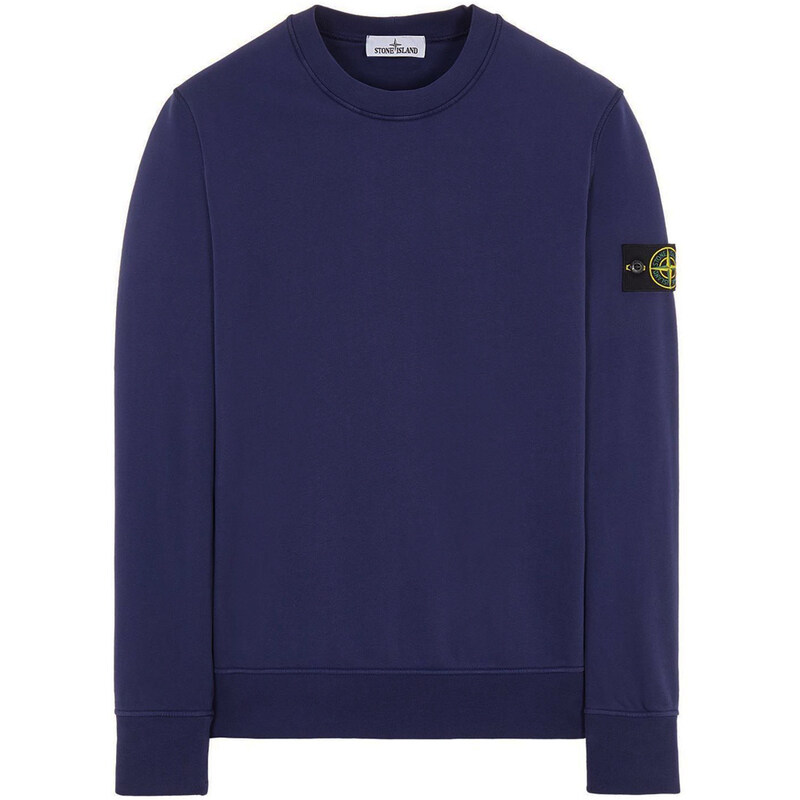 13주년 와펜 크루넥 맨투맨 다크블루 761563051 V0027 - Stone Island