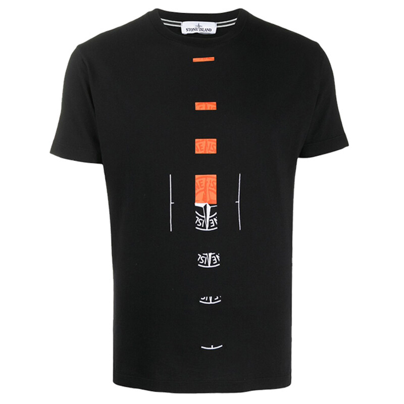 11주년 백 빅로고 크루넥티셔츠 블랙 72152NS90 V0029 - Stone Island