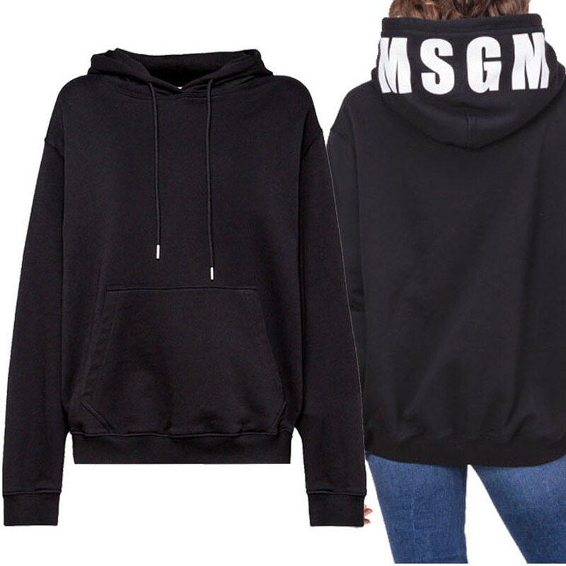 11주년 로고 오버핏 후드티 블랙 2641MDM68 195299 99 - MSGM