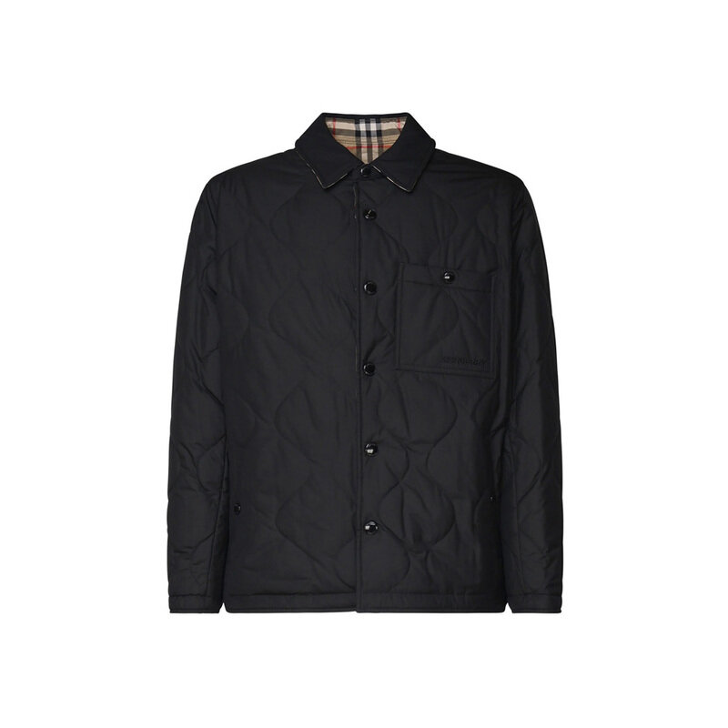 24FW 로고 리버서블 포켓 퀄팅 자켓 블랙 8100137 - Burberry
