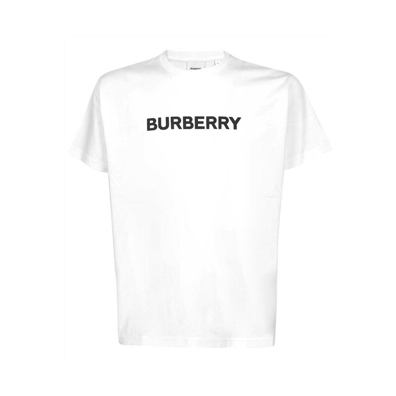 23FW HARRISTON 시그니처 로고 티셔츠 화이트 8055309 - Burberry