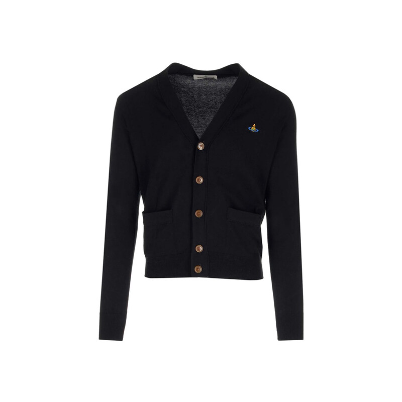 23FW ORB 로고 자수 가디건 블랙 2701000I Y000T N401 - Vivienne Westwood