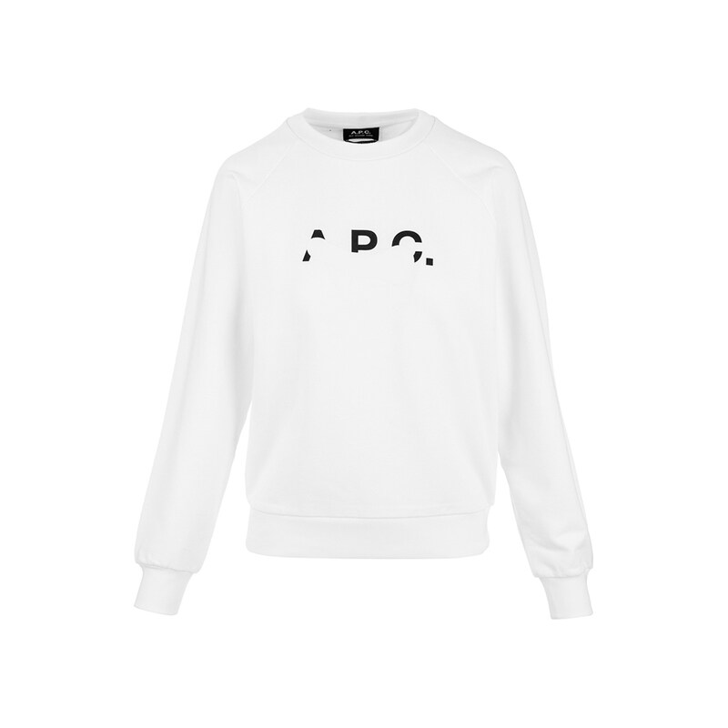 23FW SHIBUYA 로고 맨투맨 화이트 COFAX F27737 AAB - A.P.C.