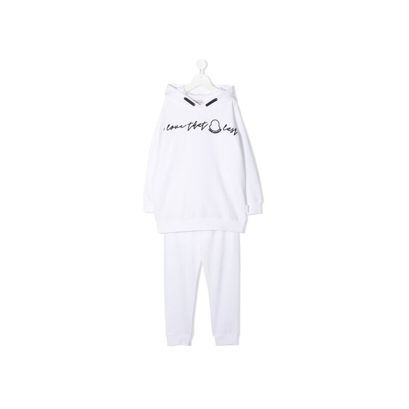 21FW 키즈 여성 로고 트랙수트 화이트 8M735 10 809DQ 002 - Moncler