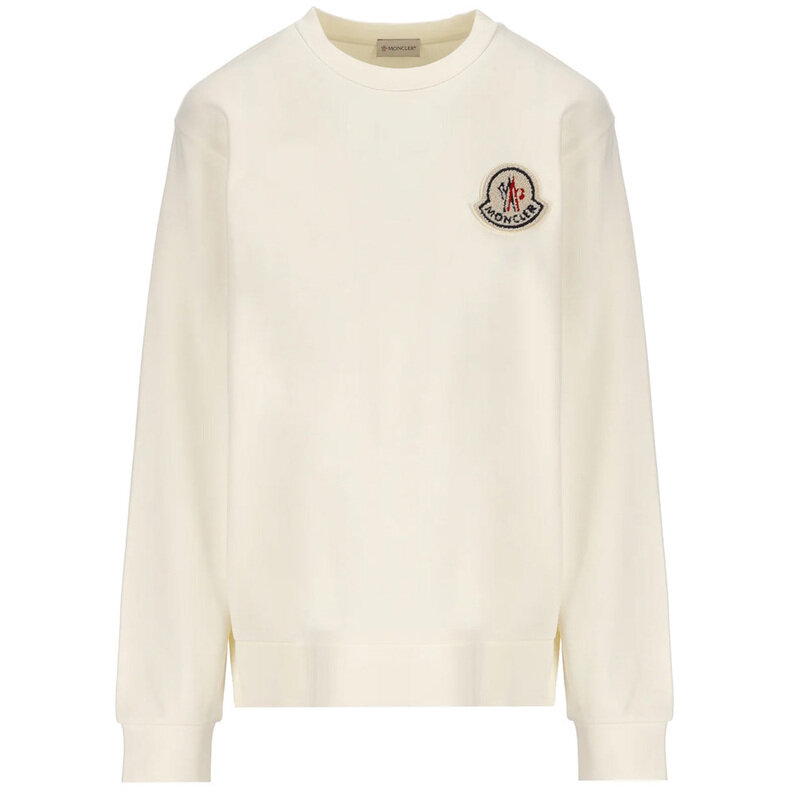 23FW 여성 로고 맨투맨 아이보리 8G000 27 899TR 034 - Moncler