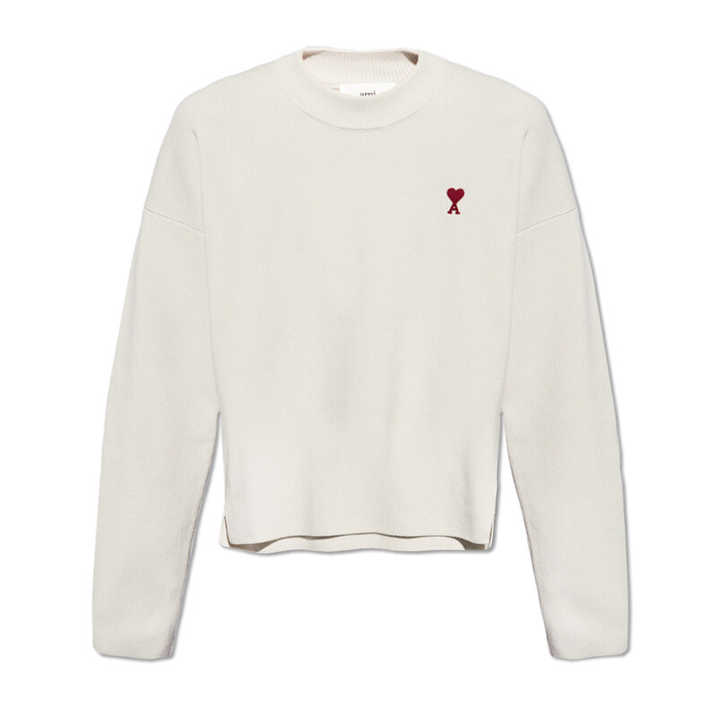 24FW 스몰 로고 자수 니트 UKS046 KN0042 193 - Ami