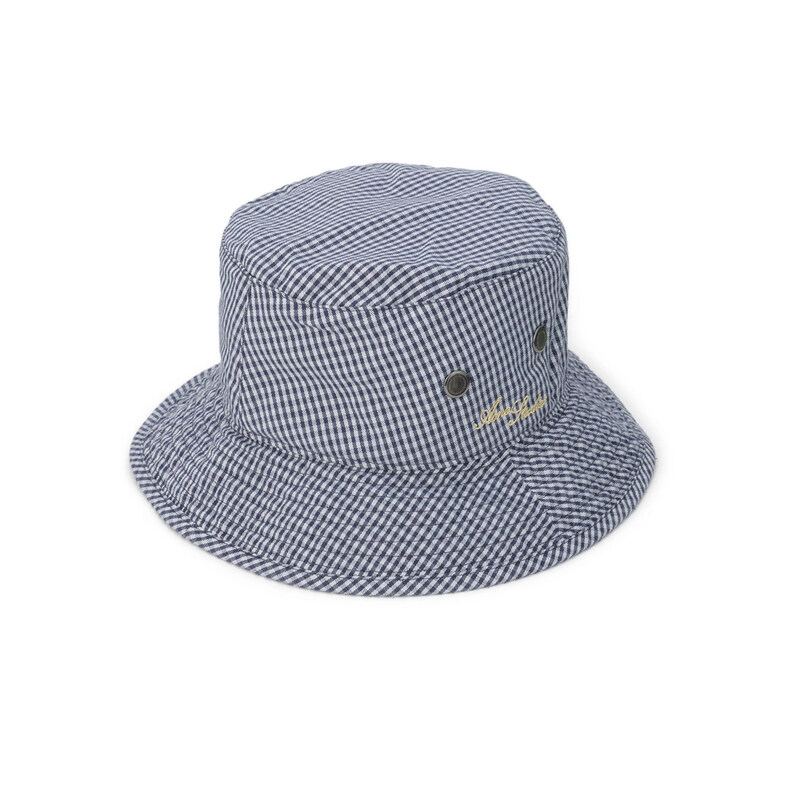 24SS 체크 코튼 버킷햇 네이비 C40149 CNL - Acne Studios