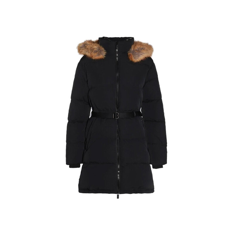 24FW 로고 패치 벨티드 퍼 패딩자켓 블랙 8097891 - Burberry