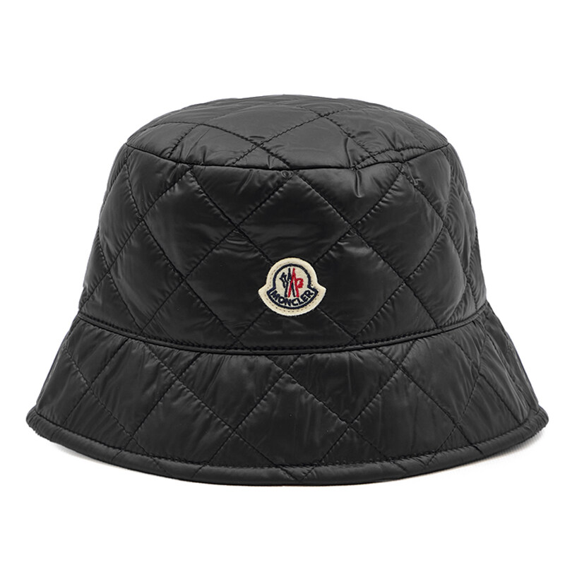 24FW 로고 패치 퀄팅 버킷햇 블랙 3B000 23 788LD 999 - Moncler