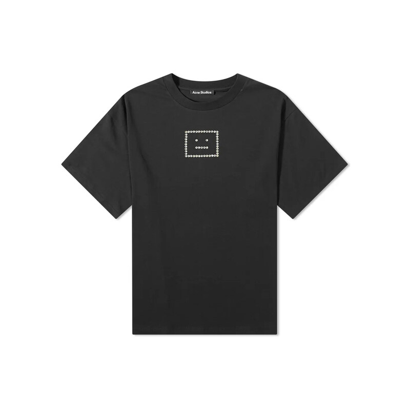 24FW 스톤 페이스 로고 티셔츠 블랙 CL0161 900 - Acne Studios
