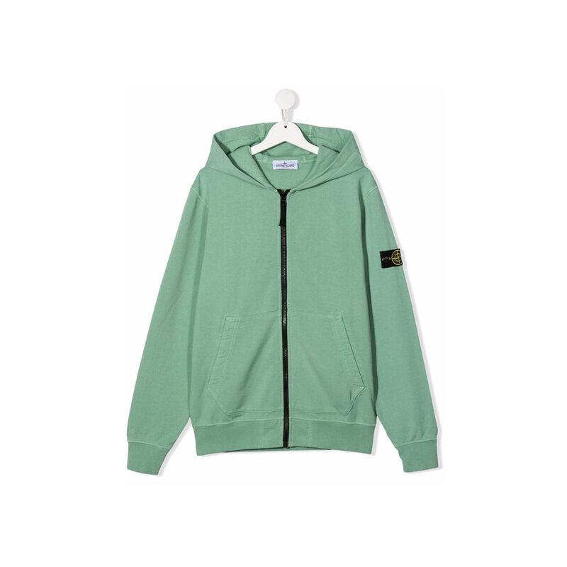 22SS 키즈 여성 와펜 후드집업 그린 761660740 V0052 - Stone Island