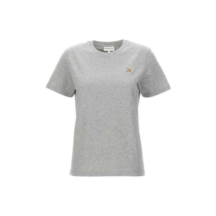 메종키츠네 베이비 폭스 패치 레귤러 티셔츠  MW00110KJ0008 H120 - Maison Kitsune