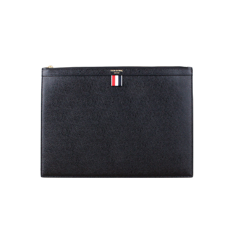 톰브라운 삼선탭 클러치 미디엄 블랙 MAC021L 00198 001 - Thom Browne