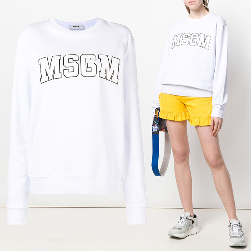11주년 여성 로고 프린트 맨투맨 2741MDM63 195799 01 - MSGM